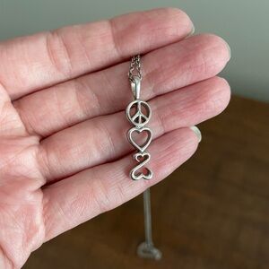 Kay Jewelers Jane Seymour Peace Love & Open Heart Necklace